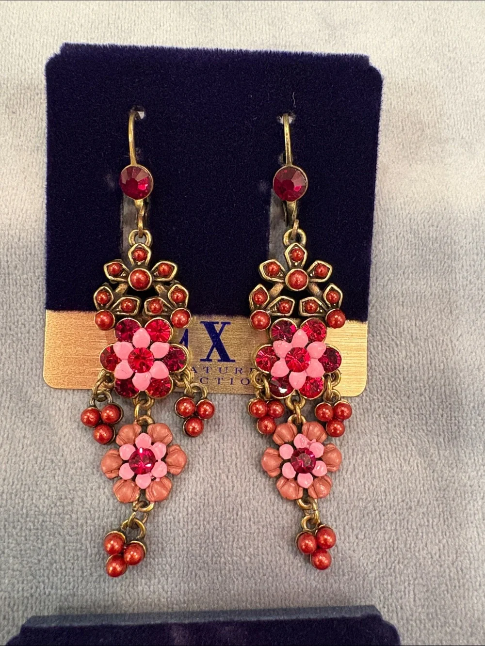 Vintage Inspired Pink Flower Whisper Dangles-NWT-Boutique